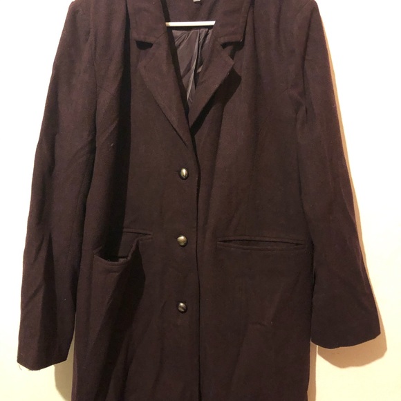 Bagatelle Women’s Coat in Deep Plum - Picture 3 of 3